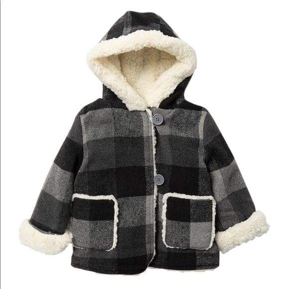 SOLD! Jessica Simpson Baby Girl Shearling Plaid Jacket